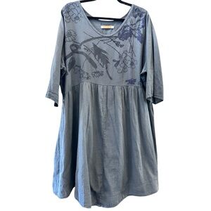Blue Fish Lawn Tunic in Smoky Charcoal Gray NWT